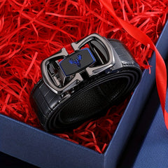 Men's Leather Belt Automatic Buckle Inner Wear Casual Pure Leather Pants