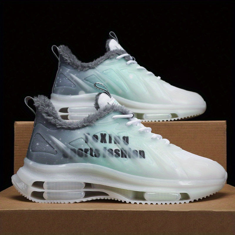 Men's Fuzz Lined Athletic Sneakers - Shock Absorbing & Breathable