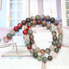 25pcs African Blood Stone Beads 8mm DIY Handcraft