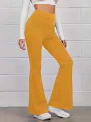 Sports Pants Women's Plus Solid High Rise Hip Lifting Yoga Pants