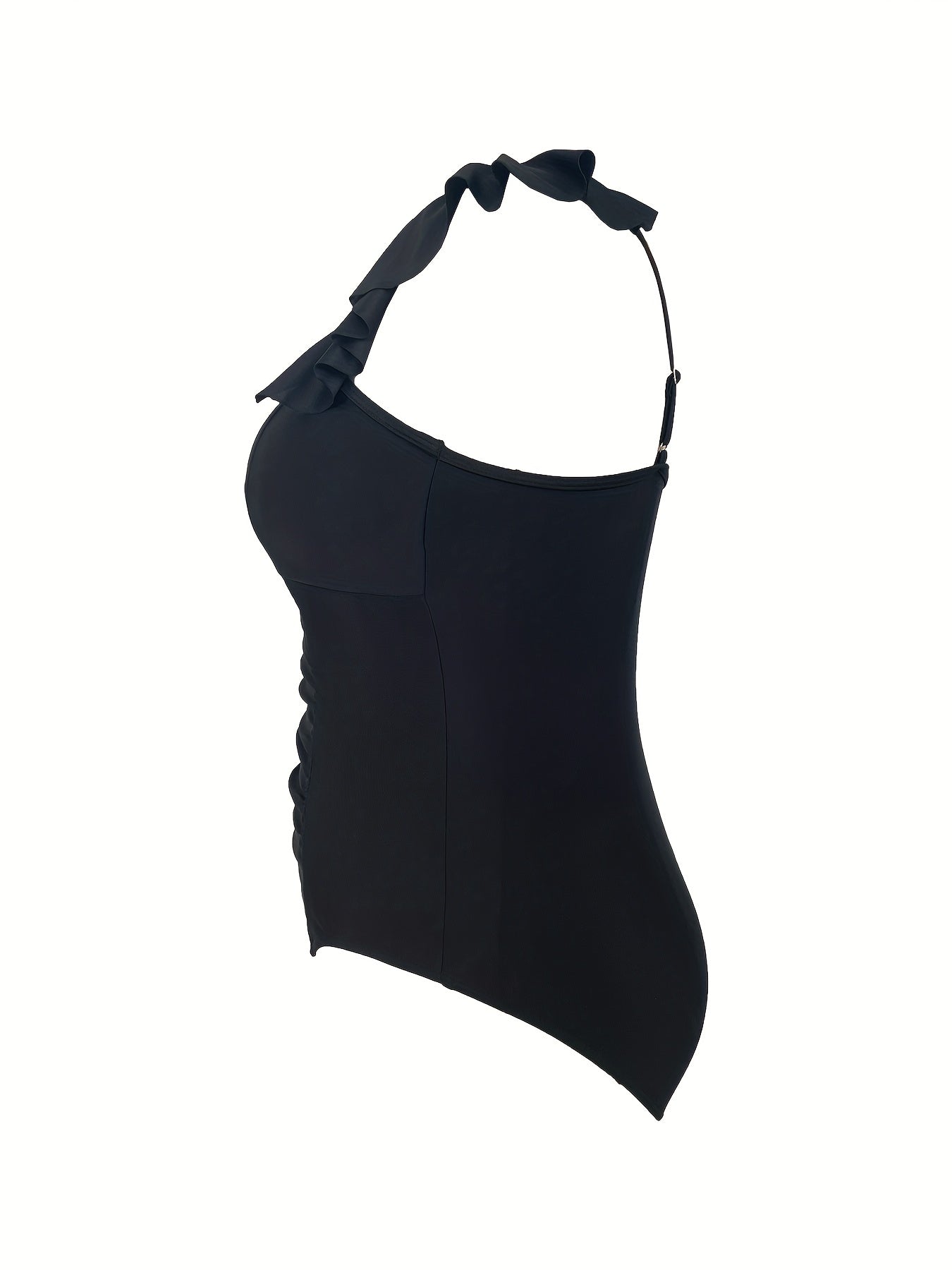 Swimsuit Women's Ruffle Trim Square Neck One Piece Swimsuit