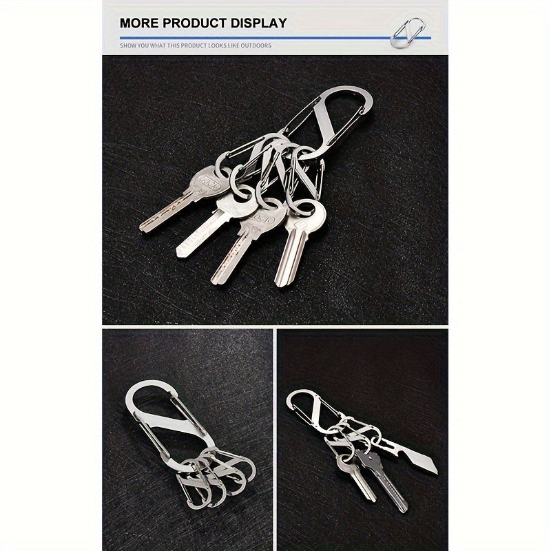 S Shape Carabiner Clips Snap Hooks Double Headed Keychain Buckles For Backpacks