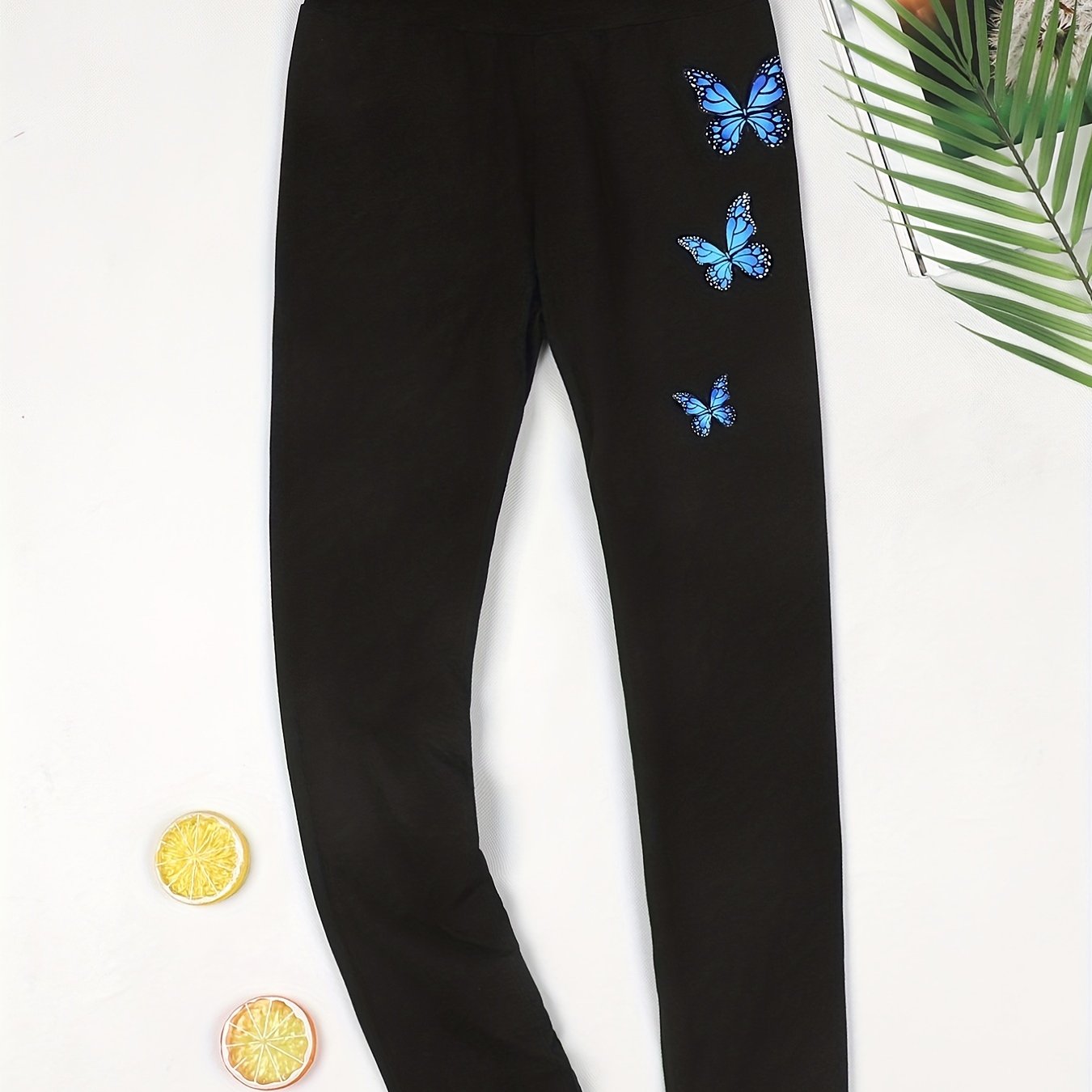 Butterfly Graphic High Waist Yoga Leggings for Outwear