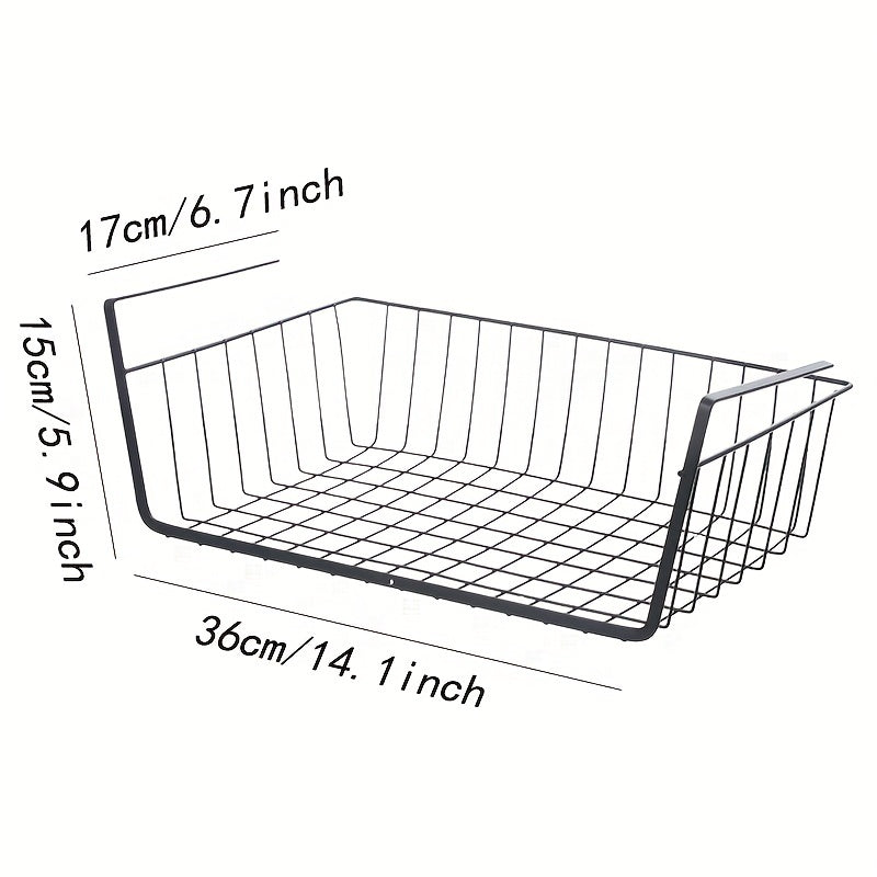 Cabinet Hanging Storage Basket for Office Desktop and Closet Storage