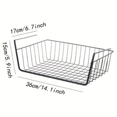 Cabinet Hanging Storage Basket for Office Desktop and Closet Storage