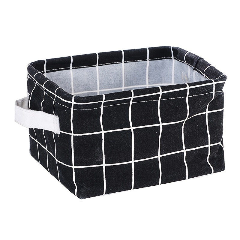 Plaid Pattern Storage Bag Organizer with Handles
