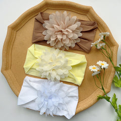 3pcs Flower Headbands Wide Hair Accessories for Baby Girls