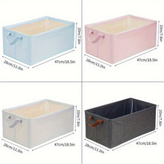 Clothes Storage Box With Handles & Support Rack Durable Storage Basket