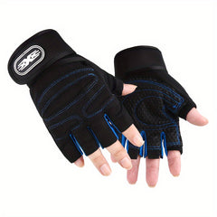 1pair Fingerless Gloves Breathable Non-slip Half Finger Gloves for Weightlifting