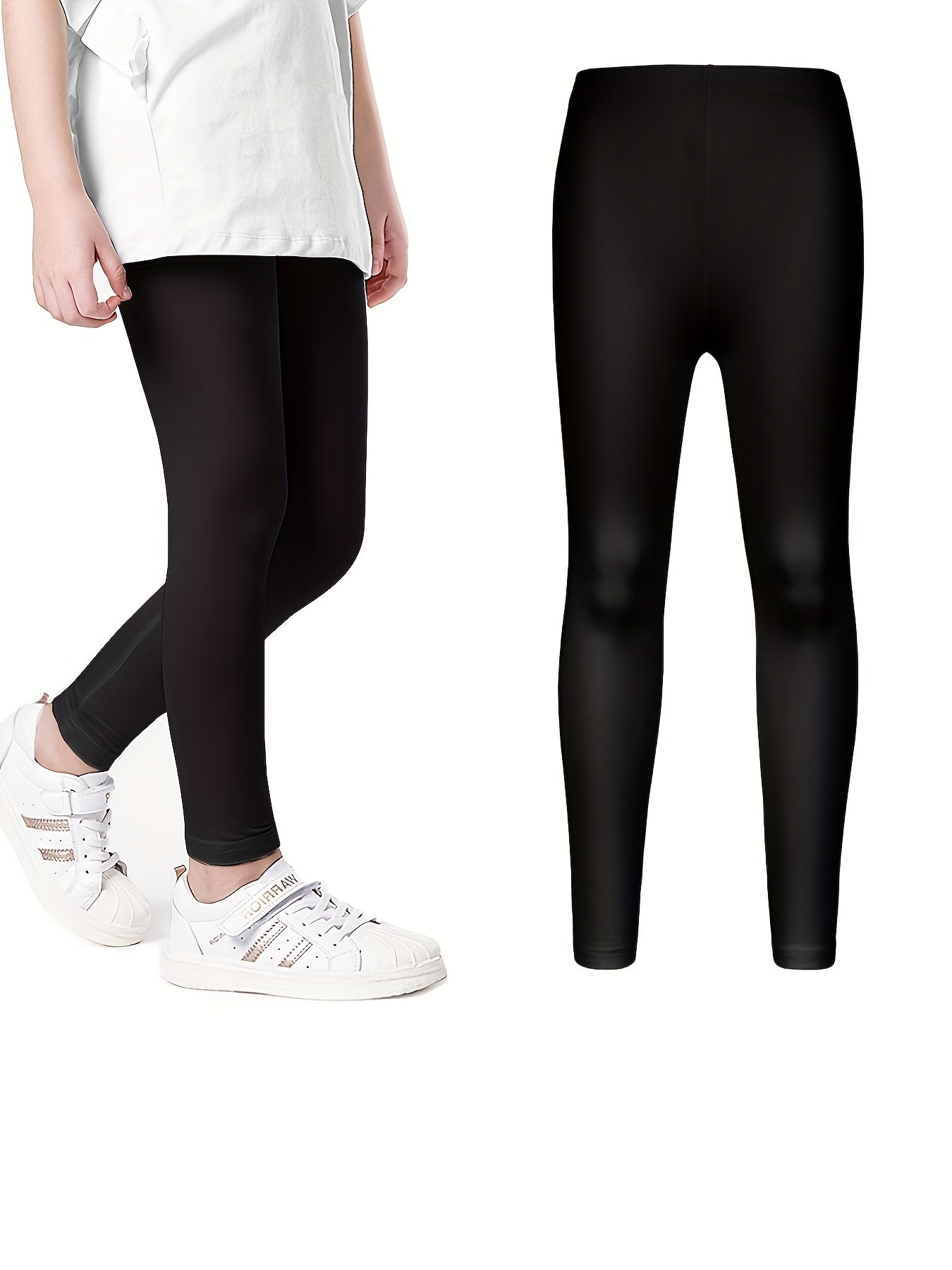 2pcs Girls Compression Leggings Set for Sports Kids