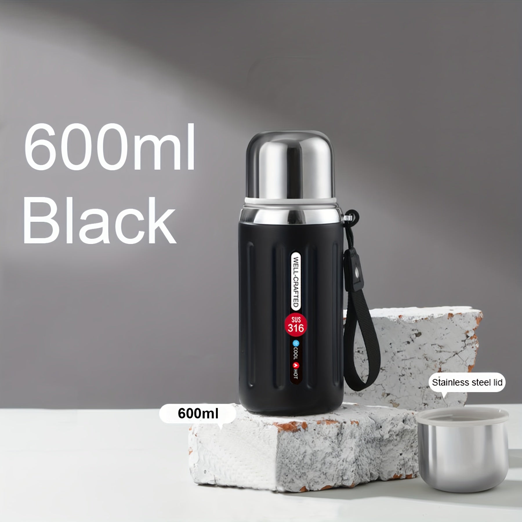 Stainless Steel Insulation Cup Sports Water Bottle 800ml