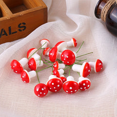 30pcs Colorful Mini Foam Mushrooms DIY Christmas Decorations