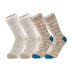 Floral Pattern Socks Warm & Comfy Mid Tube Women's Stockings