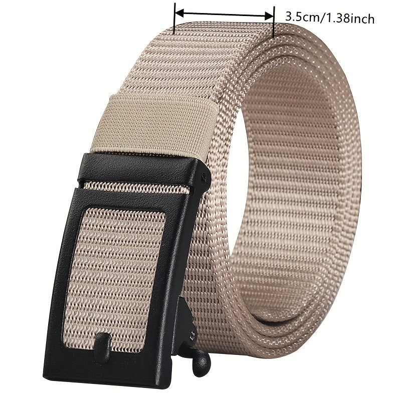 Men's Polyester Automatic Buckle Belt Casual Outdoor Golf Web Belts