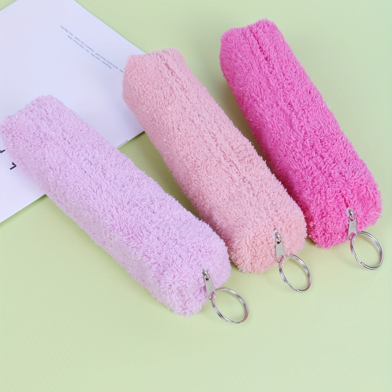 Plush Pencil Pouch - Portable Pen Bag for School Supplies