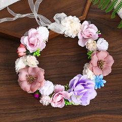 Flower Headband Bridal Wreath Wedding Hair Accessories