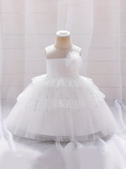 Fairy Ruffle Lace Puffy Dress Girl's Birthday Party Dinner Cosplay Show Wedding