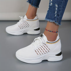 Women's Mesh Chunky Sneakers Lace Up Outdoor Shoes