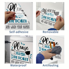 Funny Decorative Toilet Seat Decal Waterproof Self Adhesive Sticker