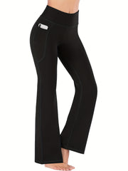 Bootcut Yoga Pants with Pockets High Waist Workout Leggings