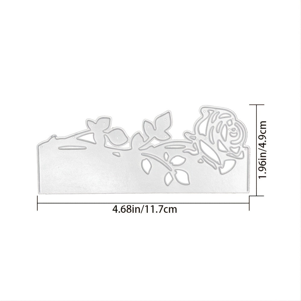Rose Leaves Border Metal Cutting Dies for Scrapbooking Album Paper Card