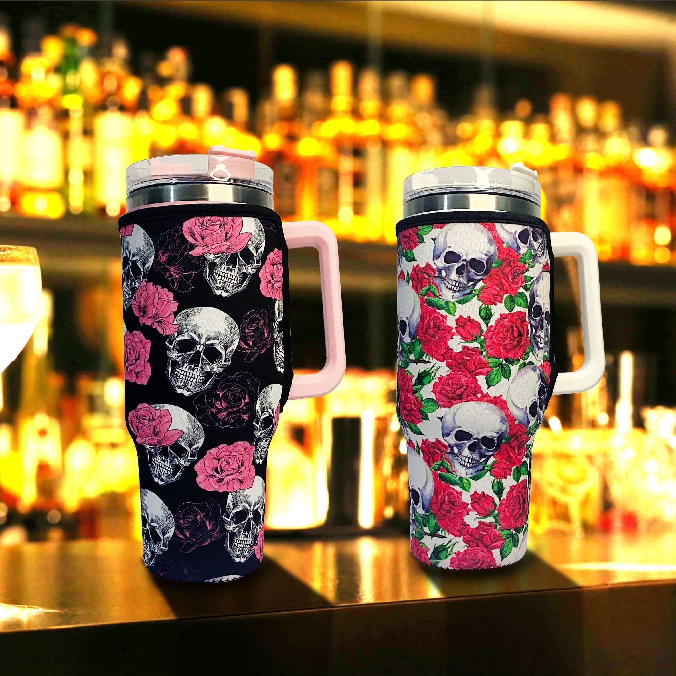 Skull Water Bottle Cover for 40oz Tumbler