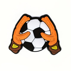 18pcs Football Shoes Charms For Bubble Slides Sandals PVC Shoe Decorations