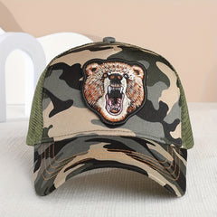 Men's Summer Dog Bear Mesh Baseball Cap Breathable Animal Peaked