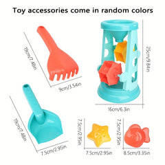 Kids Beach Toy Set Sand Shovel Hourglass Mold - Summer Gift