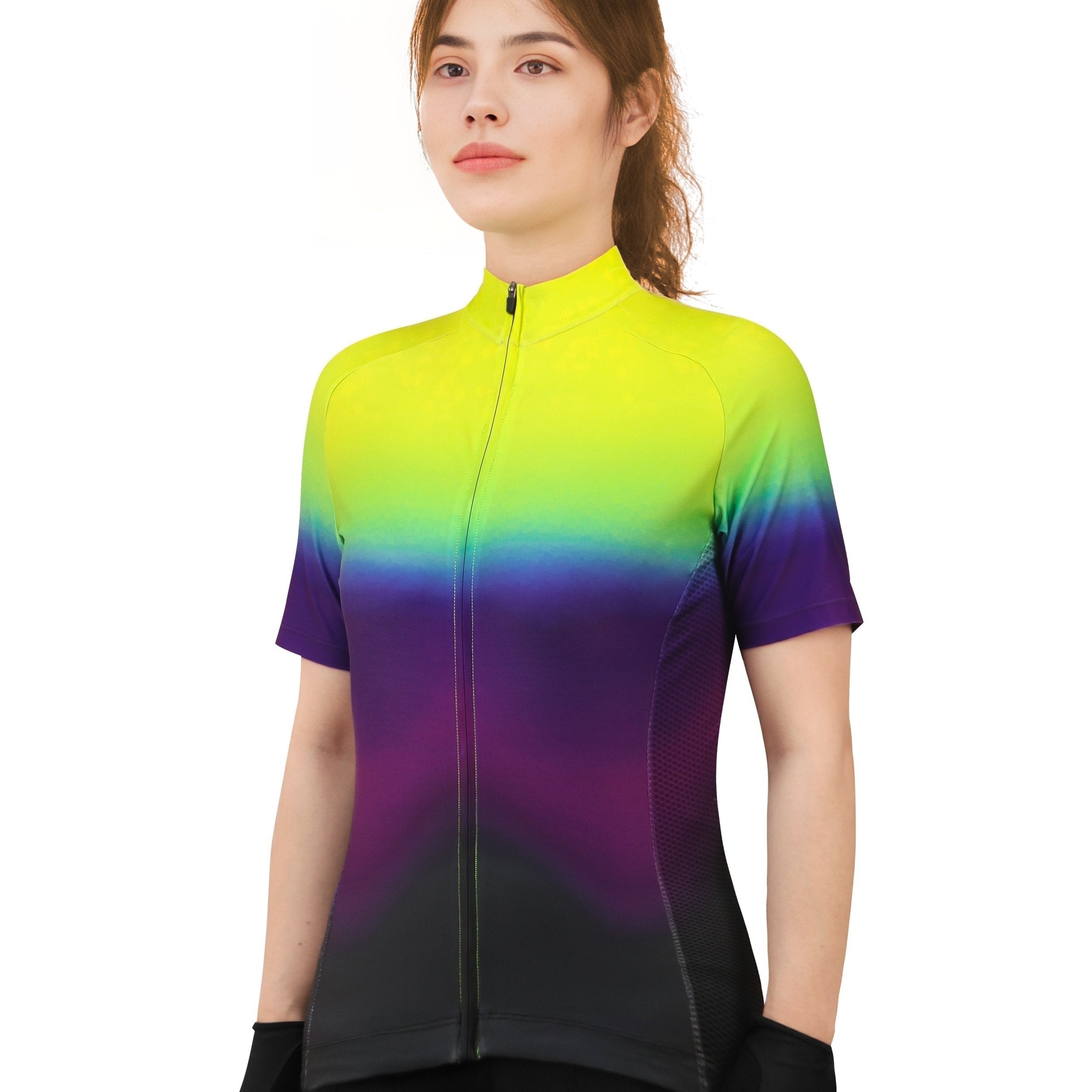 Ombre Zip up Cycling Jersey Women's Activewear