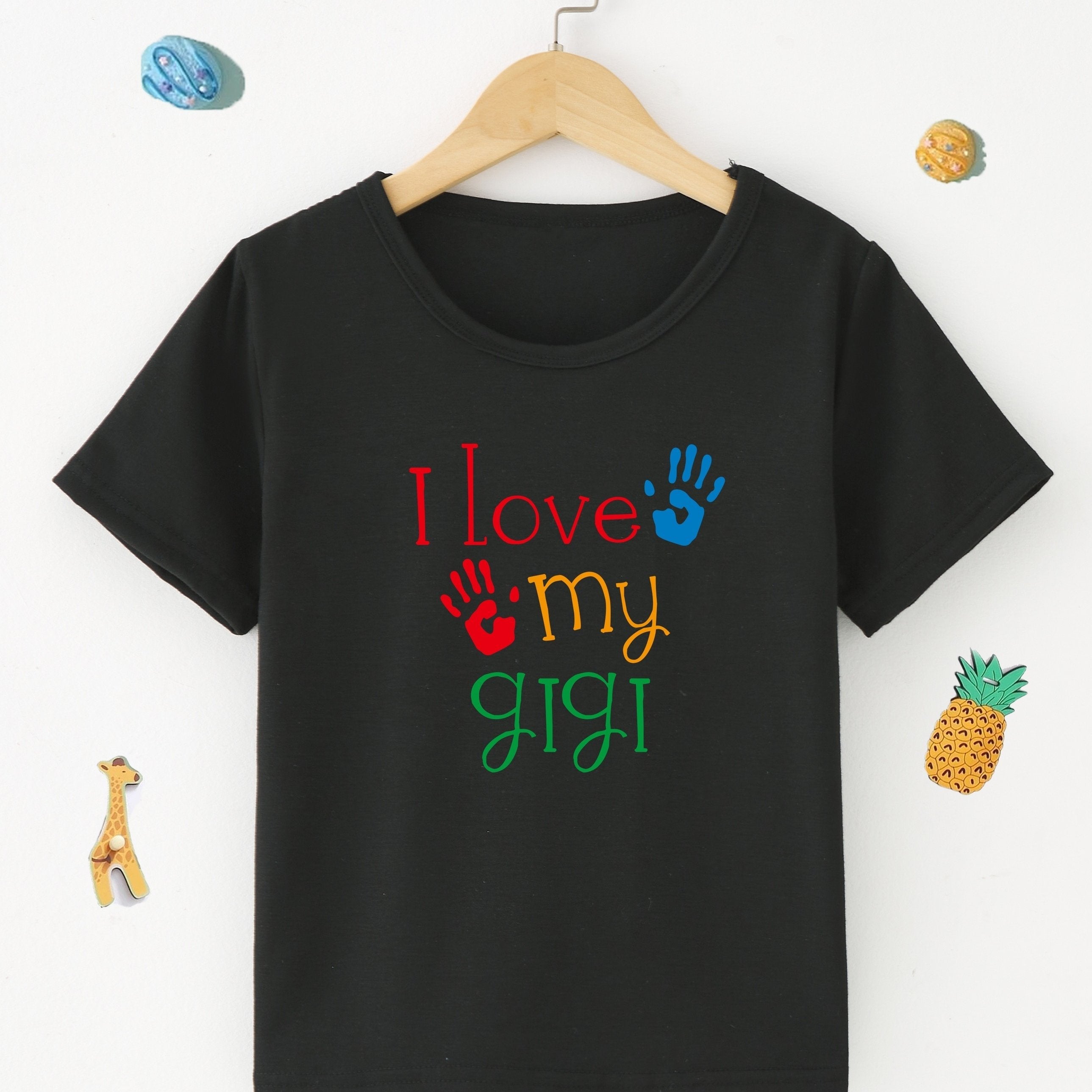 Casual I Love My Gigi Round Neck T-shirt for Baby Girls and Boys