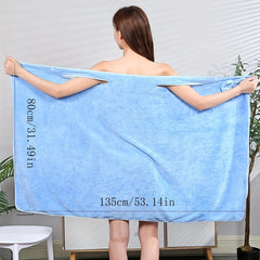 Soft Wearable Bath Towels with Bowknot Decor - Quick Dry