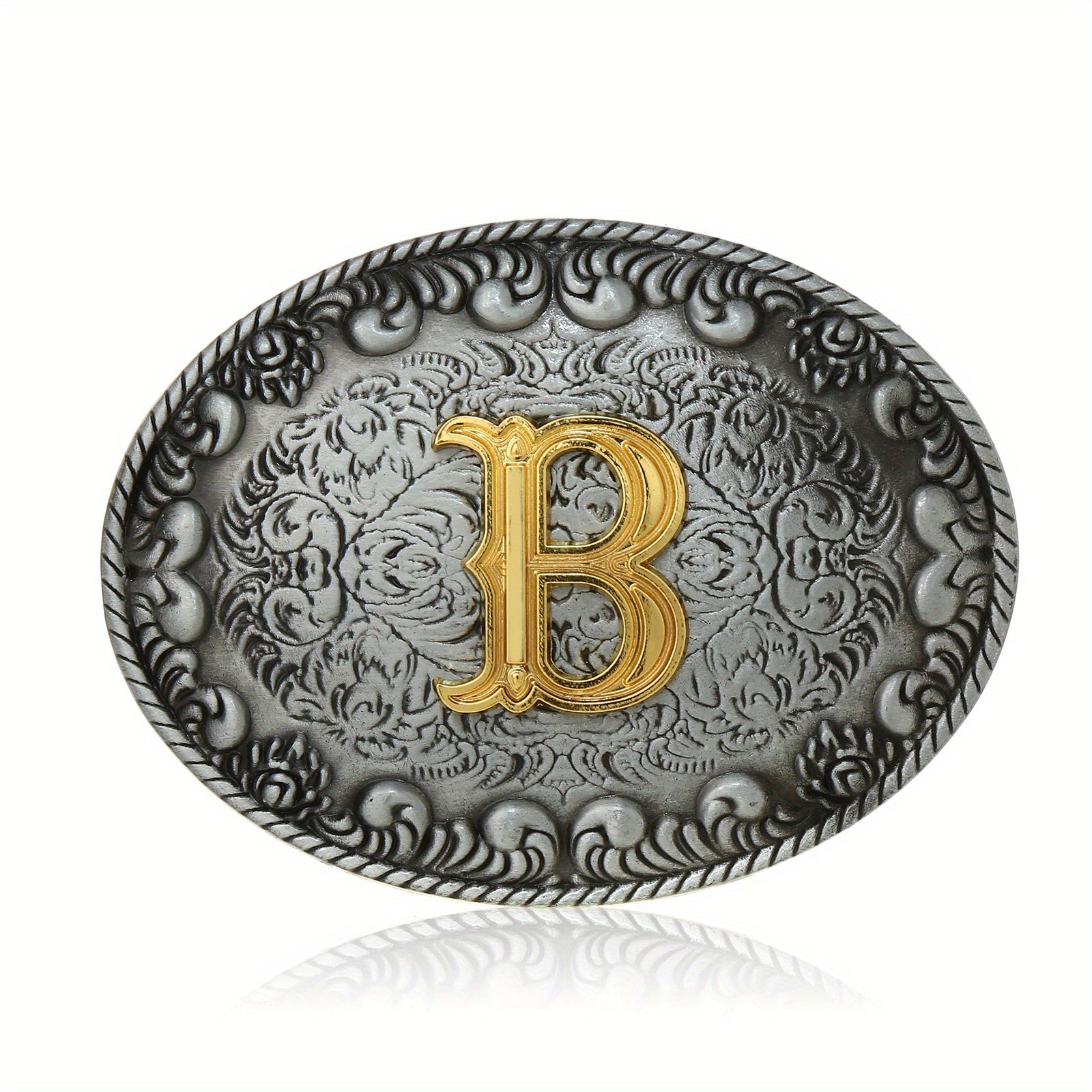 26 Initial Letters Family Name Denim Stunt Belt Buckle