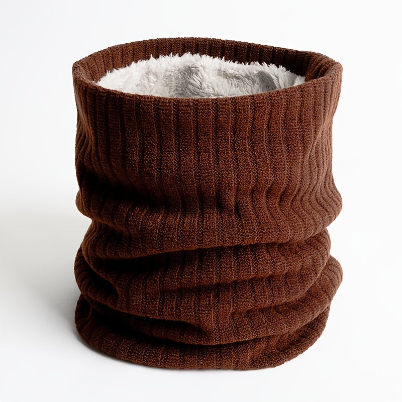 Unisex Thickened Neck Guard Wool Muffler Autumn Winter Plus Velvet