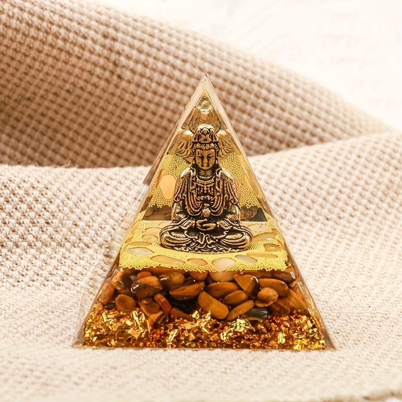 Natural Crystal Pyramid Healing Energy Reiki Chakra Meditation