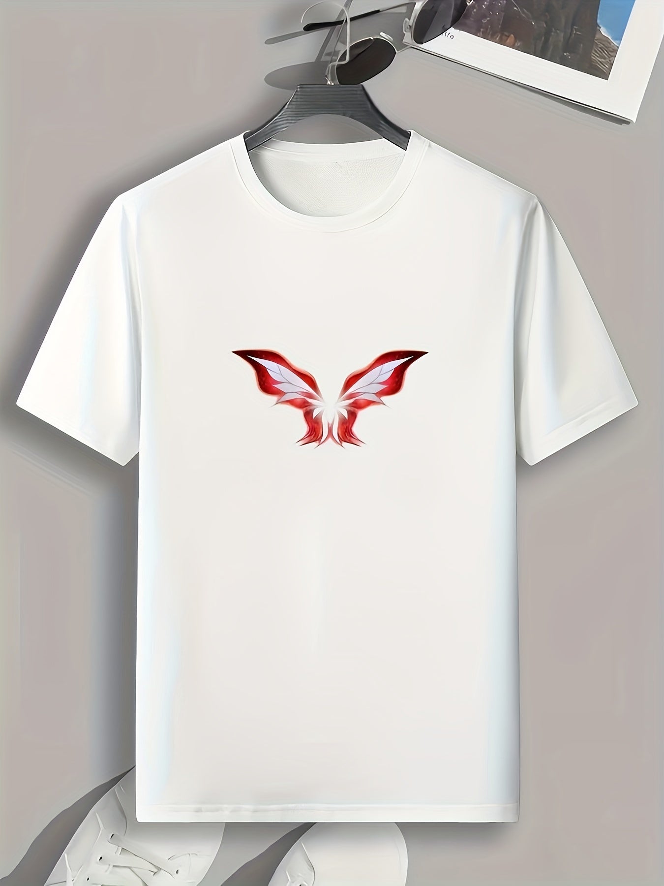Wings Print Men's Graphic T-Shirt for Summer