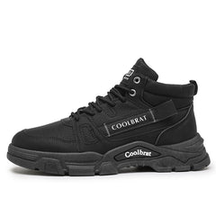 Men's Thermal Comfortable Boots Letter Patch Decor