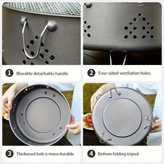 Portable Folding BBQ Grill for Camping and Picnic