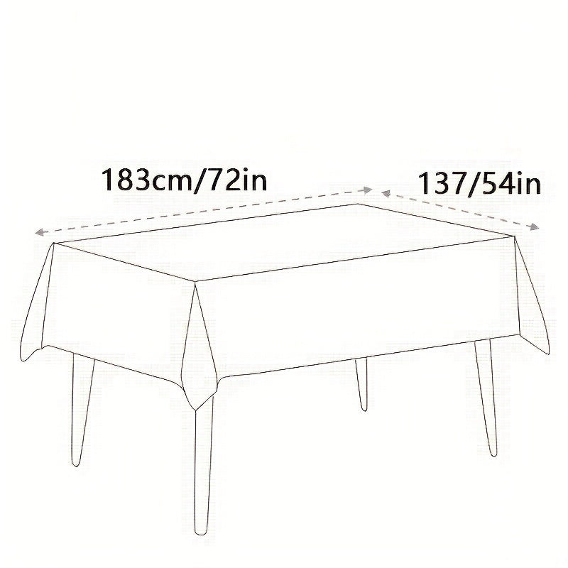 1pc Disposable Waterproof Aluminum Foil Tablecloth 137x182cm