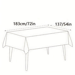 1pc Disposable Waterproof Aluminum Foil Tablecloth 137x182cm