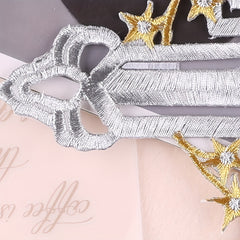 2pcs Silver Sword Patches DIY Iron on Model Cloth Stickers