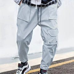 Men's Flap Pocket Trousers Loose Casual Outdoor Pants