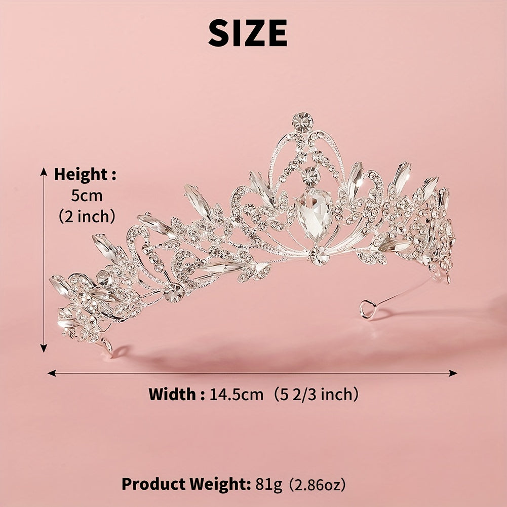 Silver Rhinestone Princess Tiara for Girls