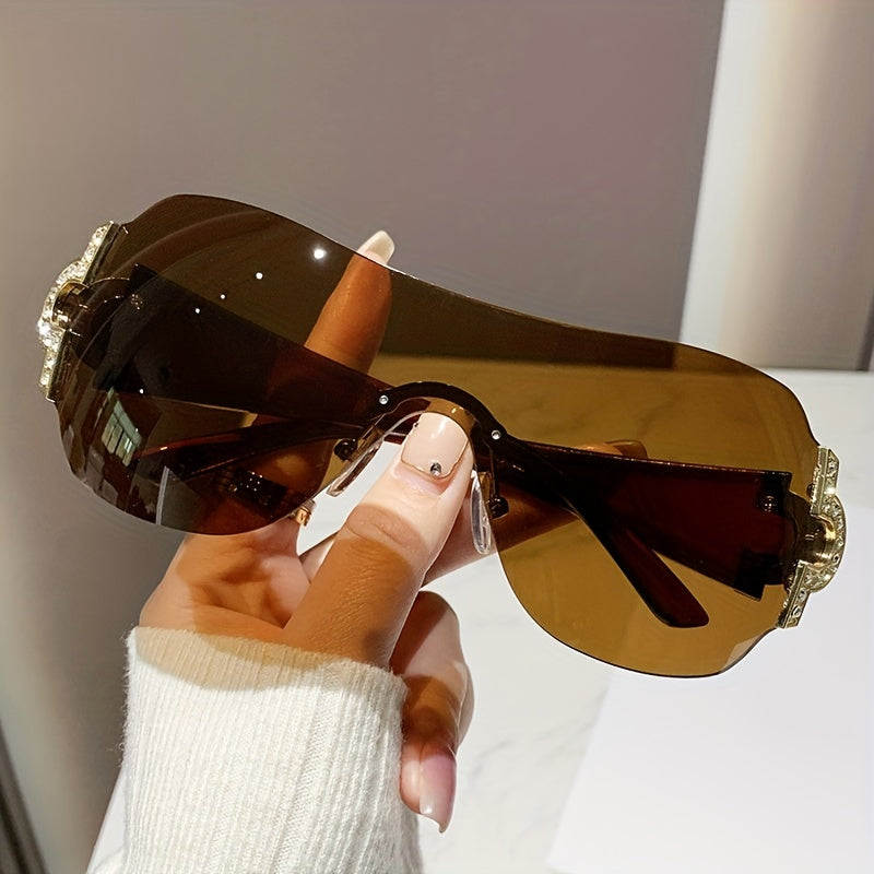 Y2K Rhinestone Gradient Sunglasses UV400