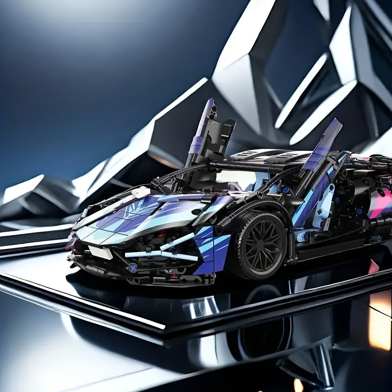 Cyberpunk Building Block Racing Car Model Kit Adult Gift