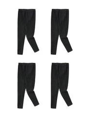 4 Pack Girls Basic Leggings Ankle Length Tights Pants
