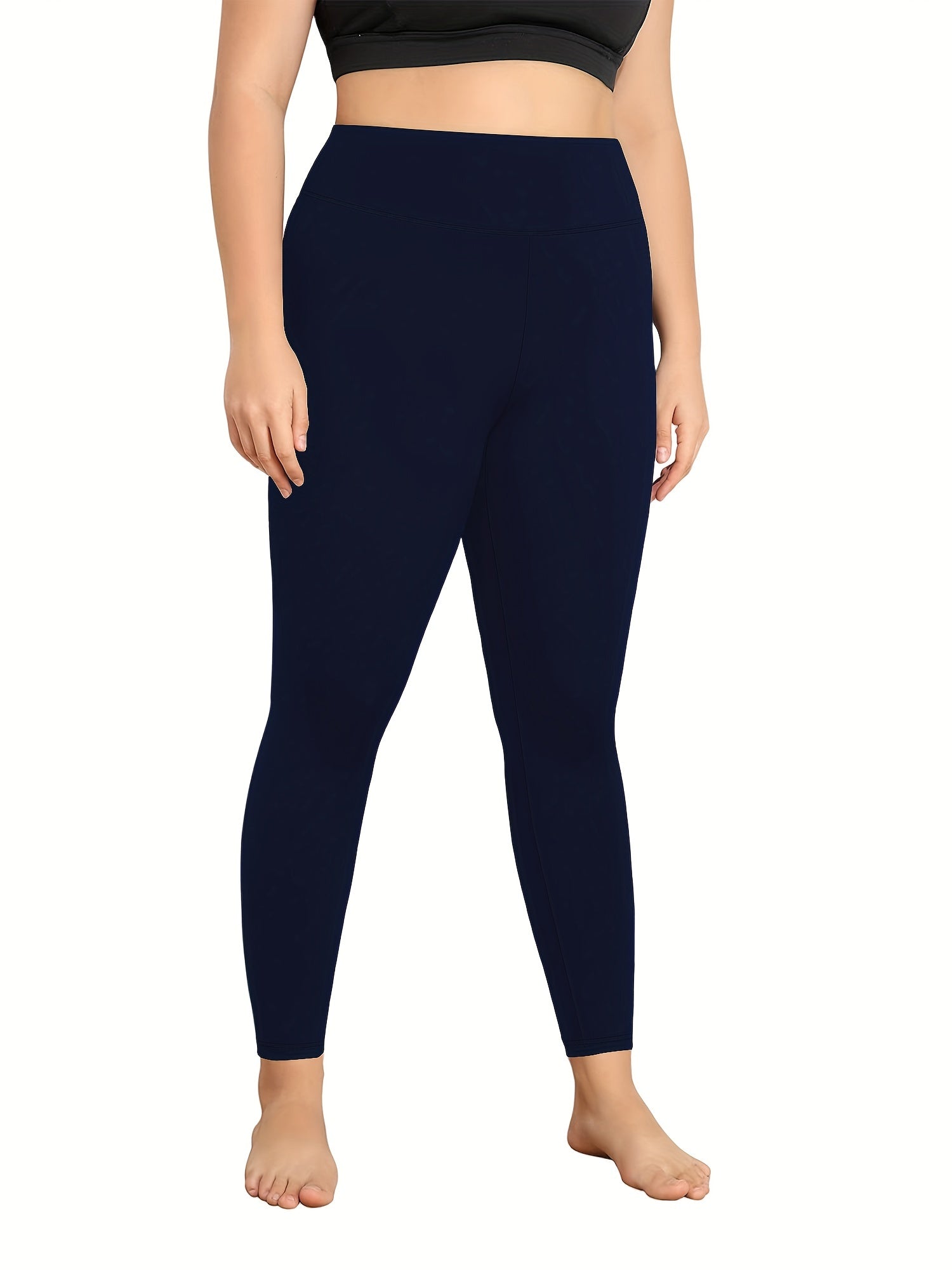 Sports Leggings High Rise Fleece Lined Skinny Fitness Leggings