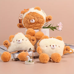 Soft Plush Bread Bear Keychain Bag Pendant Gift Men Women