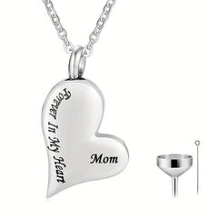 Pet Cremation Urn Jewelry Stainless Steel Keepsake Necklace for Ashes