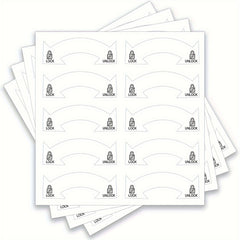 50pcs Unlock Lock Switch Stickers 4.5x1.7cm for Stove ON/OFF Decal
